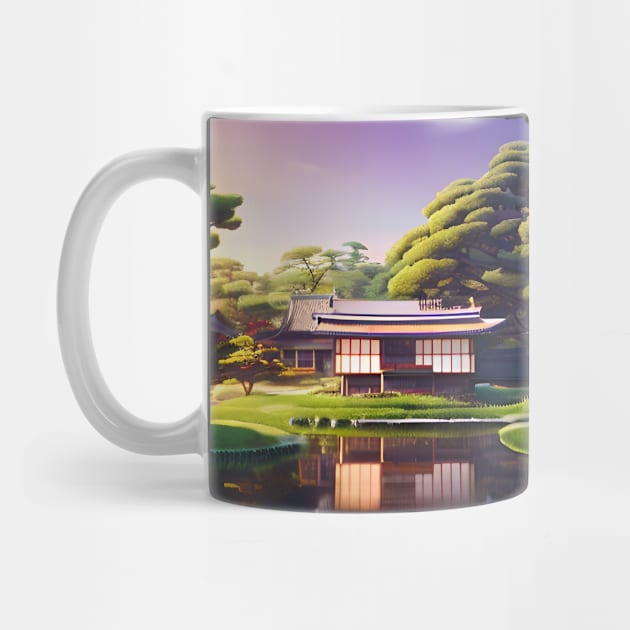 Japanese Artwork of a house by STELATOCLOTHING